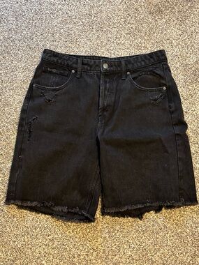 wild fable Black Distressed High-Rise Jean Shorts